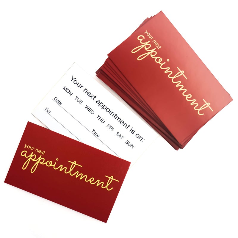 RXBC2011 بطاقات تذكير بالمواعيد RXBC2011 عبوة من 100 لون أحمر نبيذي - Image 5